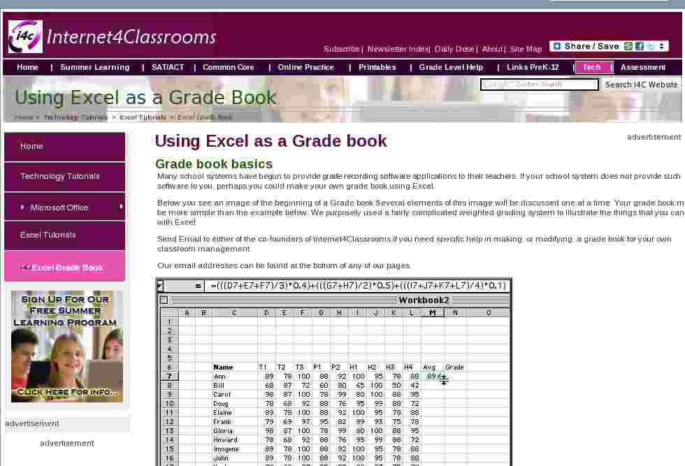 using an excel worksheet as a grade book grade book excel