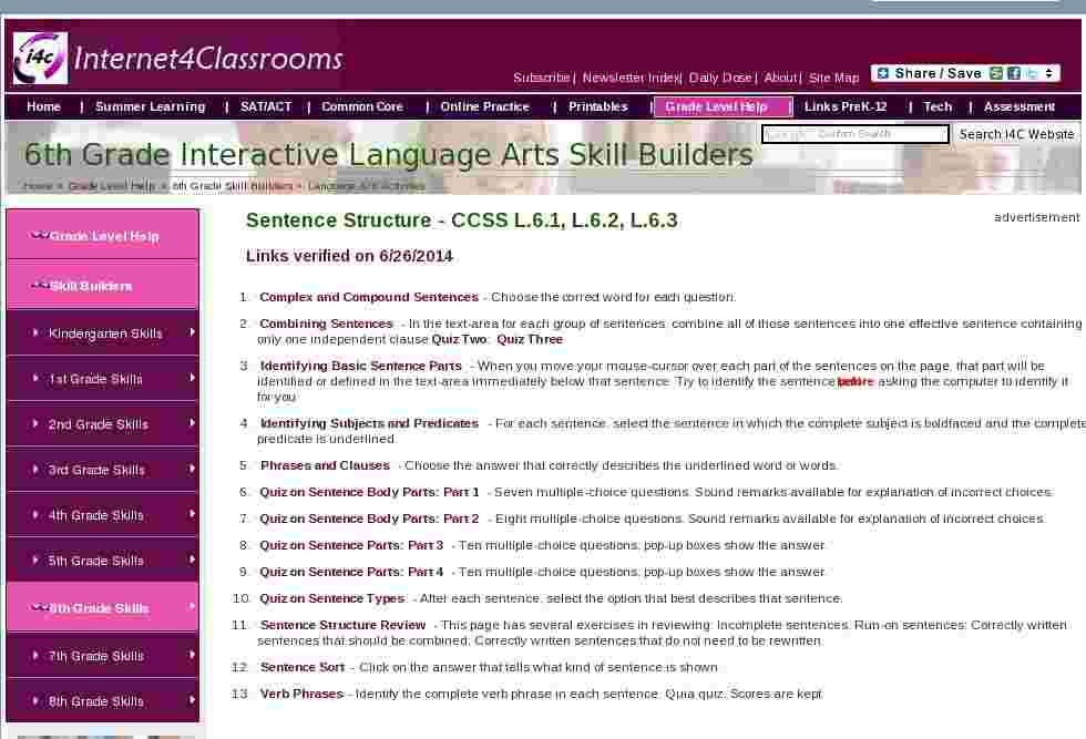 sixth-grade-language-skill-builders-sentence-structure