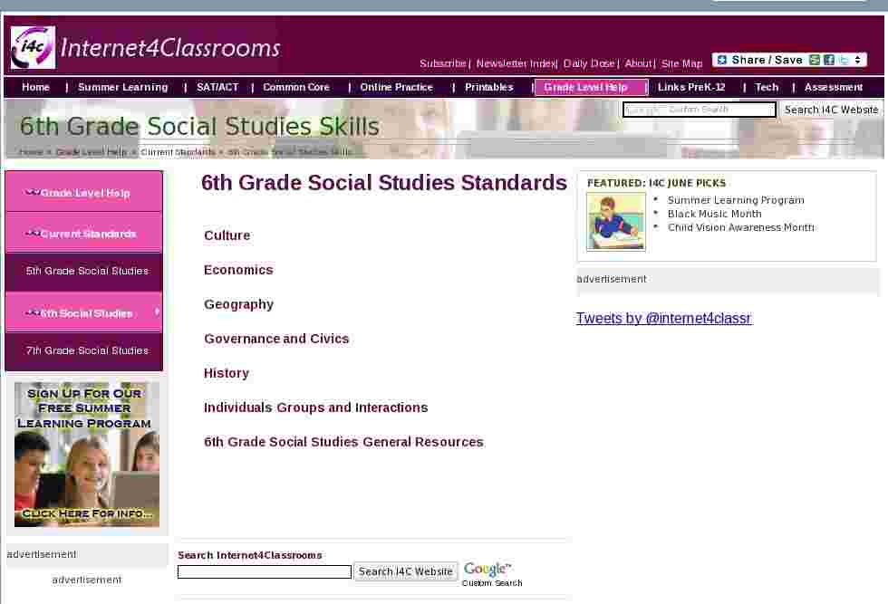 Homework help for 6th grade social studies
