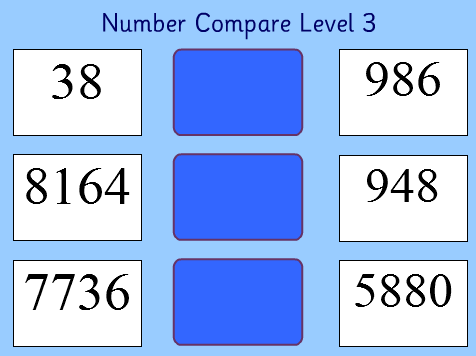 Second Grade Math help on standardized tests, compare numbers