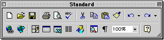 Using Microsoft Word Standard Toolbar Buttons
