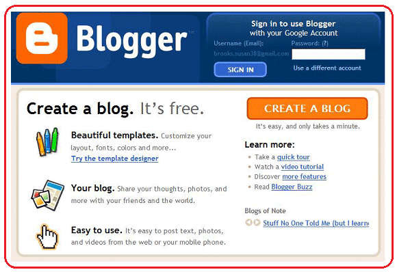 How to Blog Using Blogger Web2 Be a creator, a