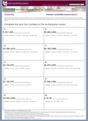 Answer Key For Zearn 4Th Grade - Answer Key Download ...