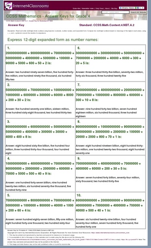 Answer Key Download - Worksheet #17898. CCSS.Math.Content ...