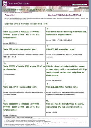 Answer Key Download - Worksheet #19796. CCSS.Math.Content ...