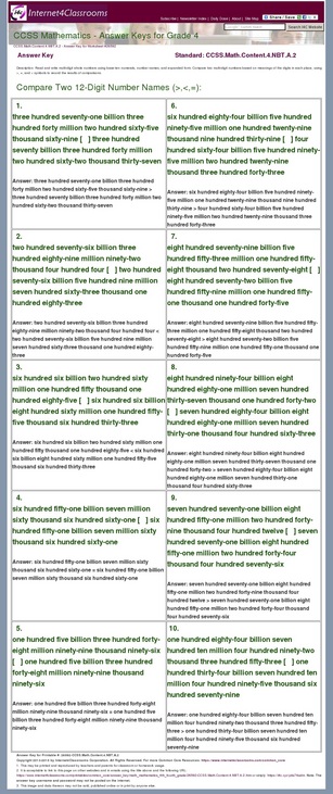 Answer Key Download - Worksheet #26592. CCSS.Math.Content ...