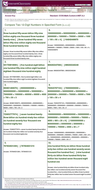 answer key for zearn 4th grade answer key download worksheet 27054