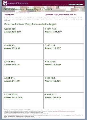 Answer Key Download Worksheet 29846 Ccss Math Content 4 Nf A 2