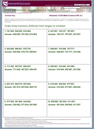 Answer Key Download - Worksheet #33726. CCSS.Math.Content ...