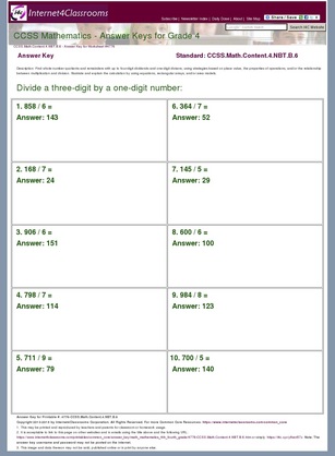 Answer Key Download - Worksheet #4776. CCSS.Math.Content.4 ...