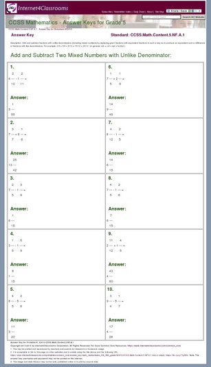 answer key download worksheet 32410 ccssmathcontent5nfa1