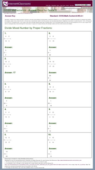 Answer Key Download - Worksheet #31800. CCSS.Math.Content.6 ...