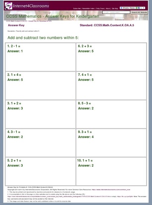 answer key download worksheet 7376 ccssmathcontentkoaa5