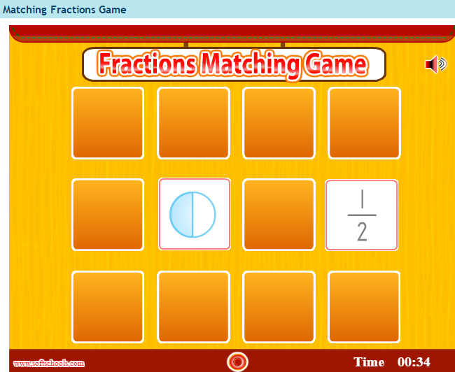 First Grade Interactive Math Skills - Fractions