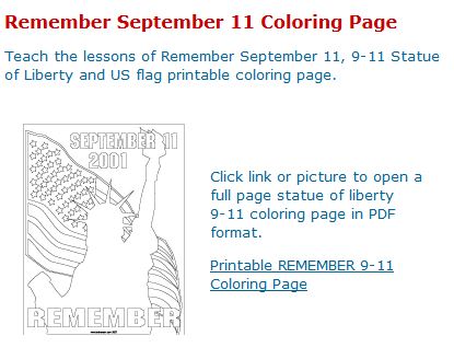 we remember 911 coloring pages