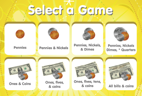 Money Games Online - Peter Pig's Money Counter