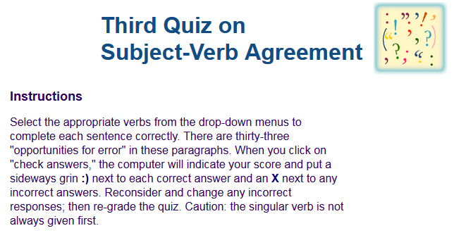 subject verb agreement check