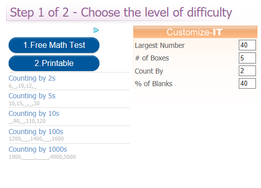 Second Grade Math help for standardized tests, games, counting, skip  counting