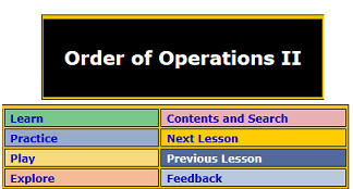 Order skills. Order of Operations game.