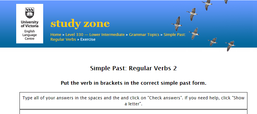 eighth grade language skill builders verbs past form of put
