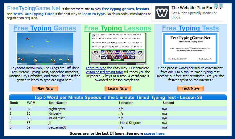 free keyboarding lessons