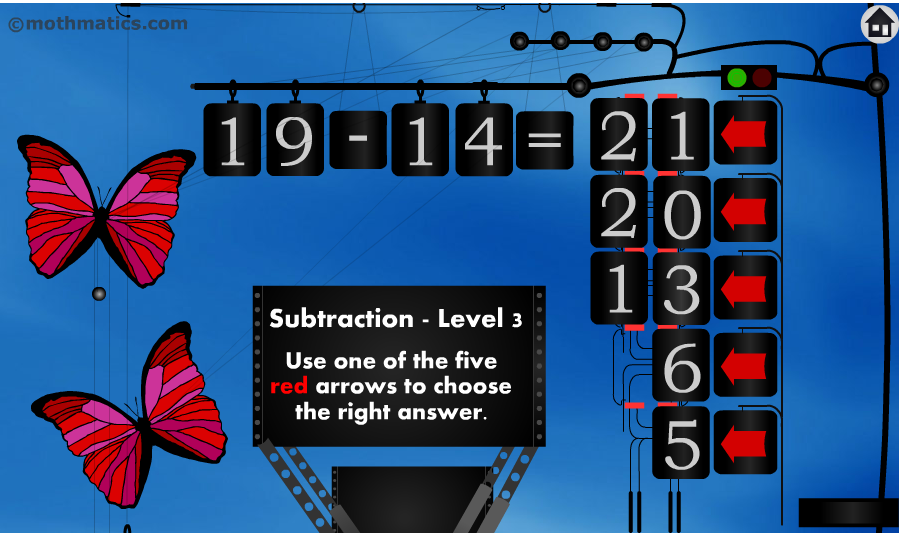 16 minus. Pick a number game.