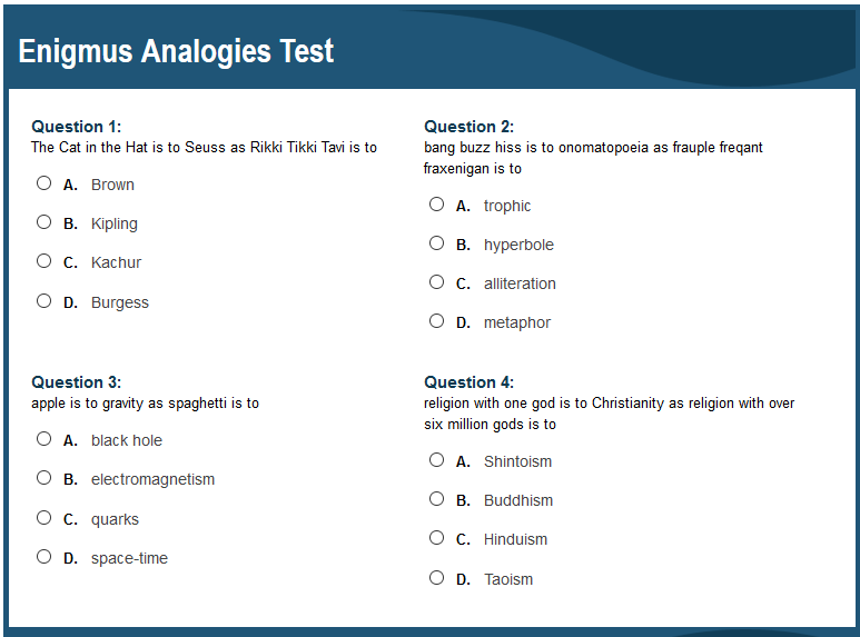 Analogy Exam PDF, PDF, Semantics