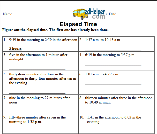 state standard assessments mathematics elapsed time worksheets