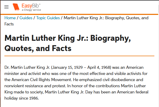 Martin Luther King Jr. – Biography 