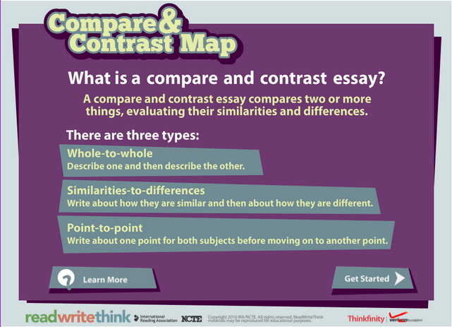 7th grade compare and contrast essay