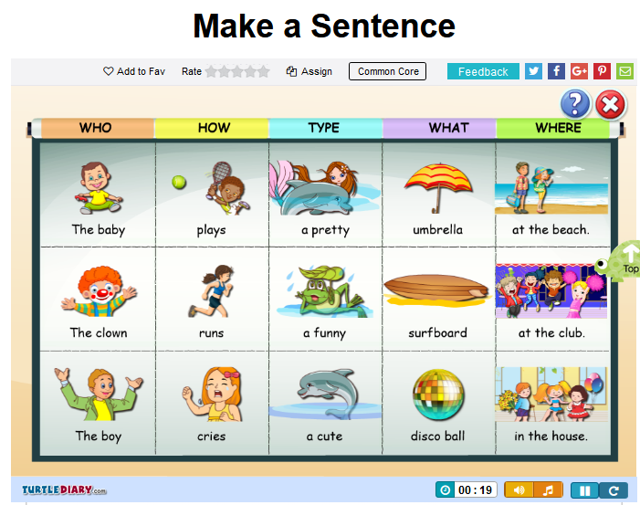 Sentence Structure -Second (2nd) Grade Skill Builders Language Arts at I4C